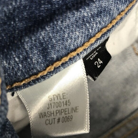 Veronica Beard Jeans Size 24 Girlfriend Ines 10.75” Inseam Pipeline Wash Paint - Picture 5 of 7